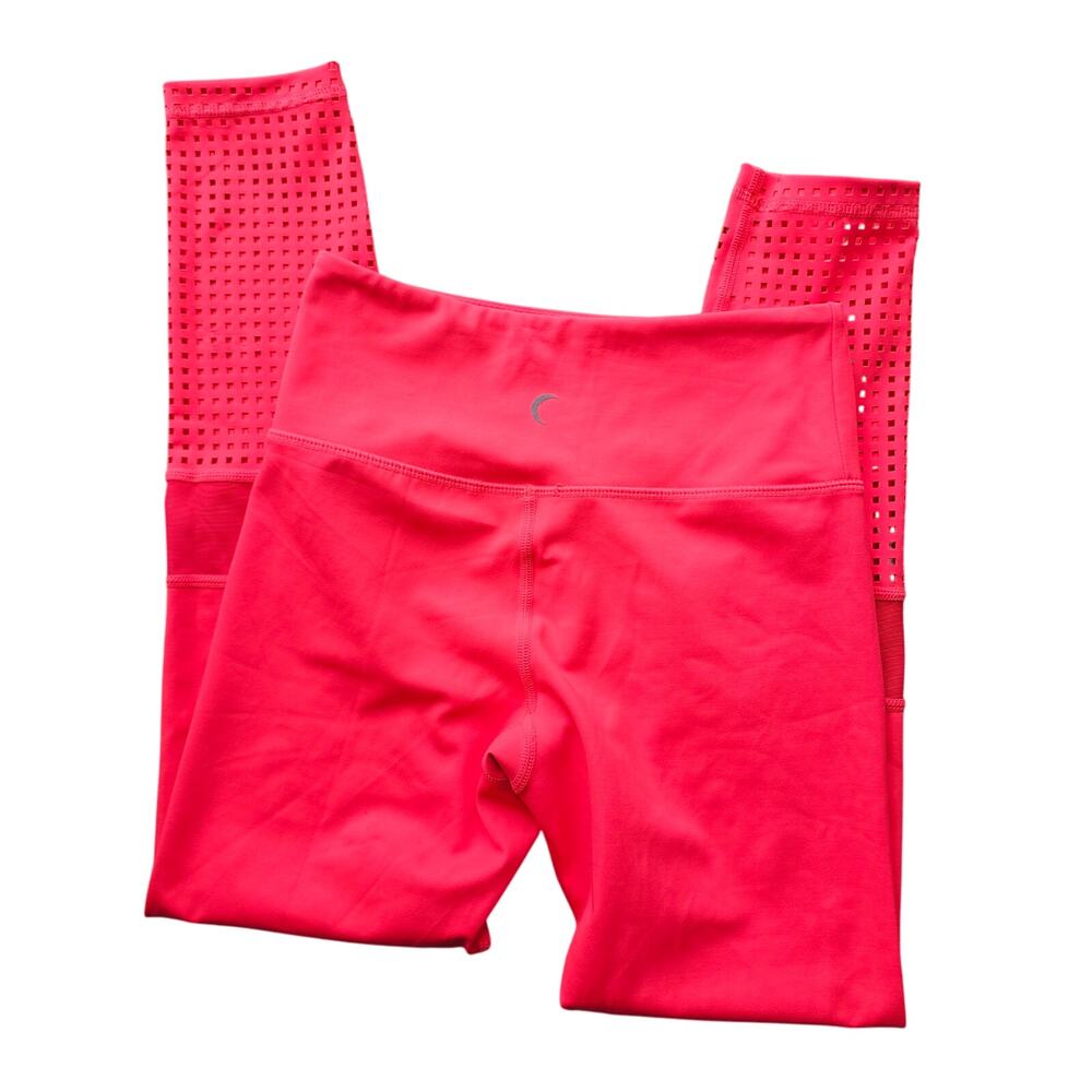 ZYIA Active Size 2 Sunset block chill light n tight 7/8 Leggings mesh neon Pink